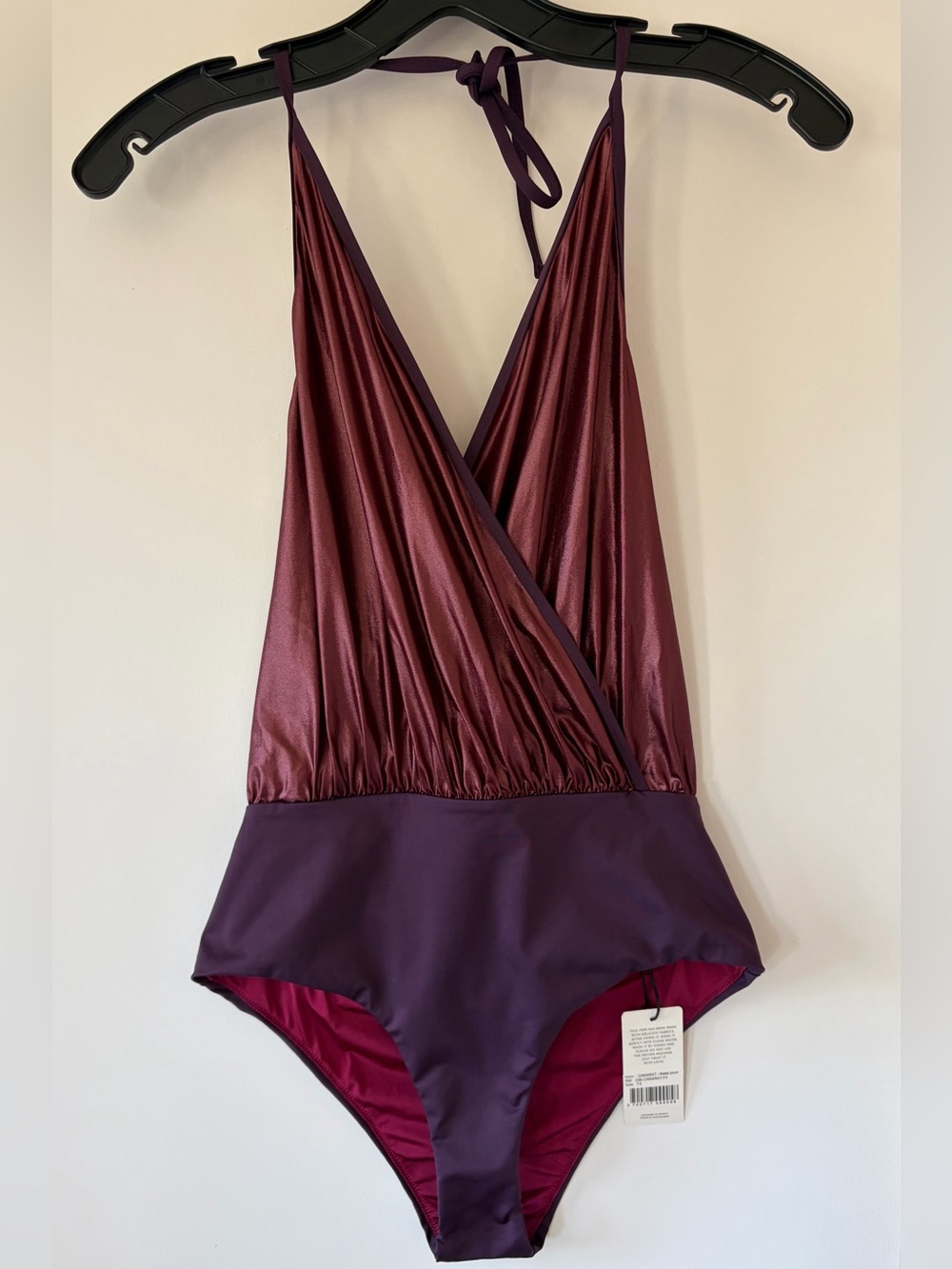 Albertine Luxury Swimwear Camarat One Piece - Metal Plum - NWT Size M *READ*